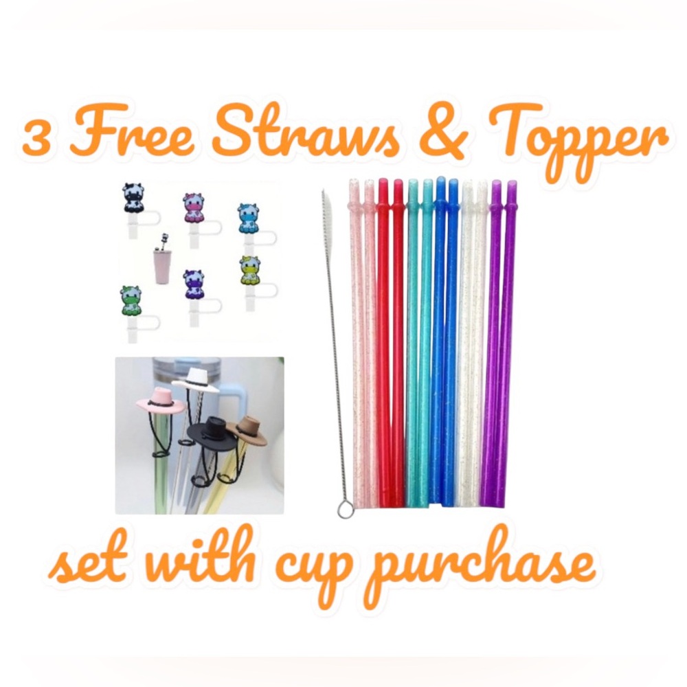 Free Straw & Topper with any cup purchase 🎉